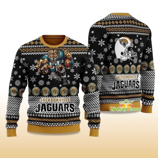 2025 Jacksonville Jaguar Football Ugly Christmas Sweater 2