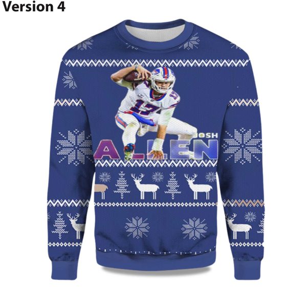2025 Josh Allen Bills Ugly Christmas Sweater