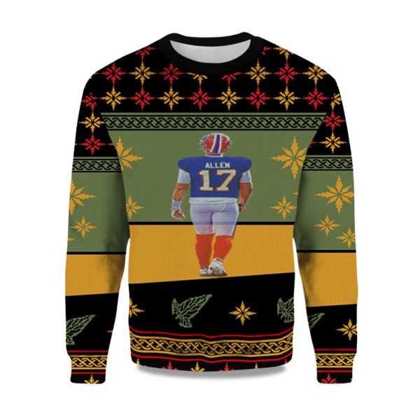 2025 Josh Allen Quarterback Ugly Christmas Sweater 1