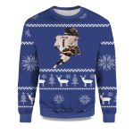 2025 Justin Fields Chicago Bear Down Ugly Christmas Sweater