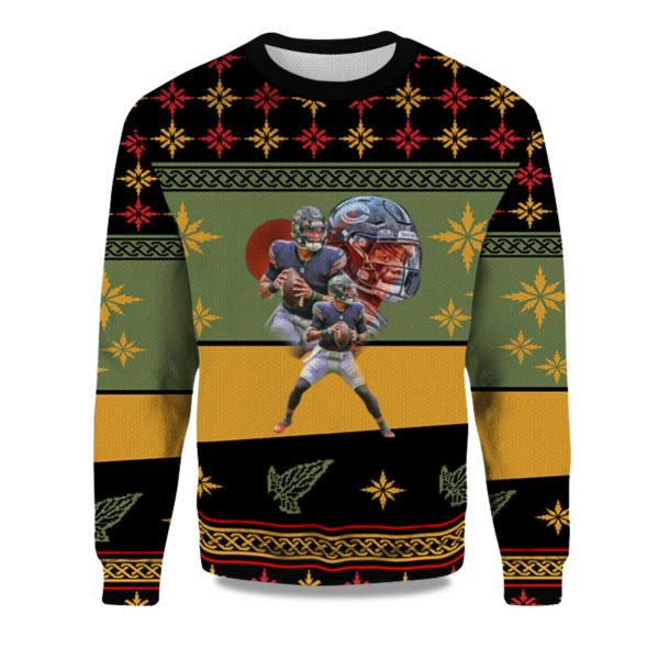 2025 Justin Fields Ugly Christmas Sweater 1