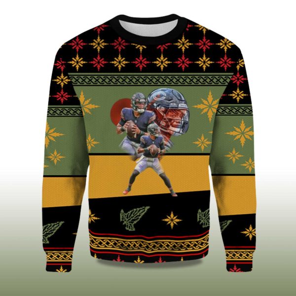 2025 Justin Fields Ugly Christmas Sweater 2