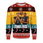 2025 Justin Fields and Dj Moore Chicago Bears Ugly Sweater
