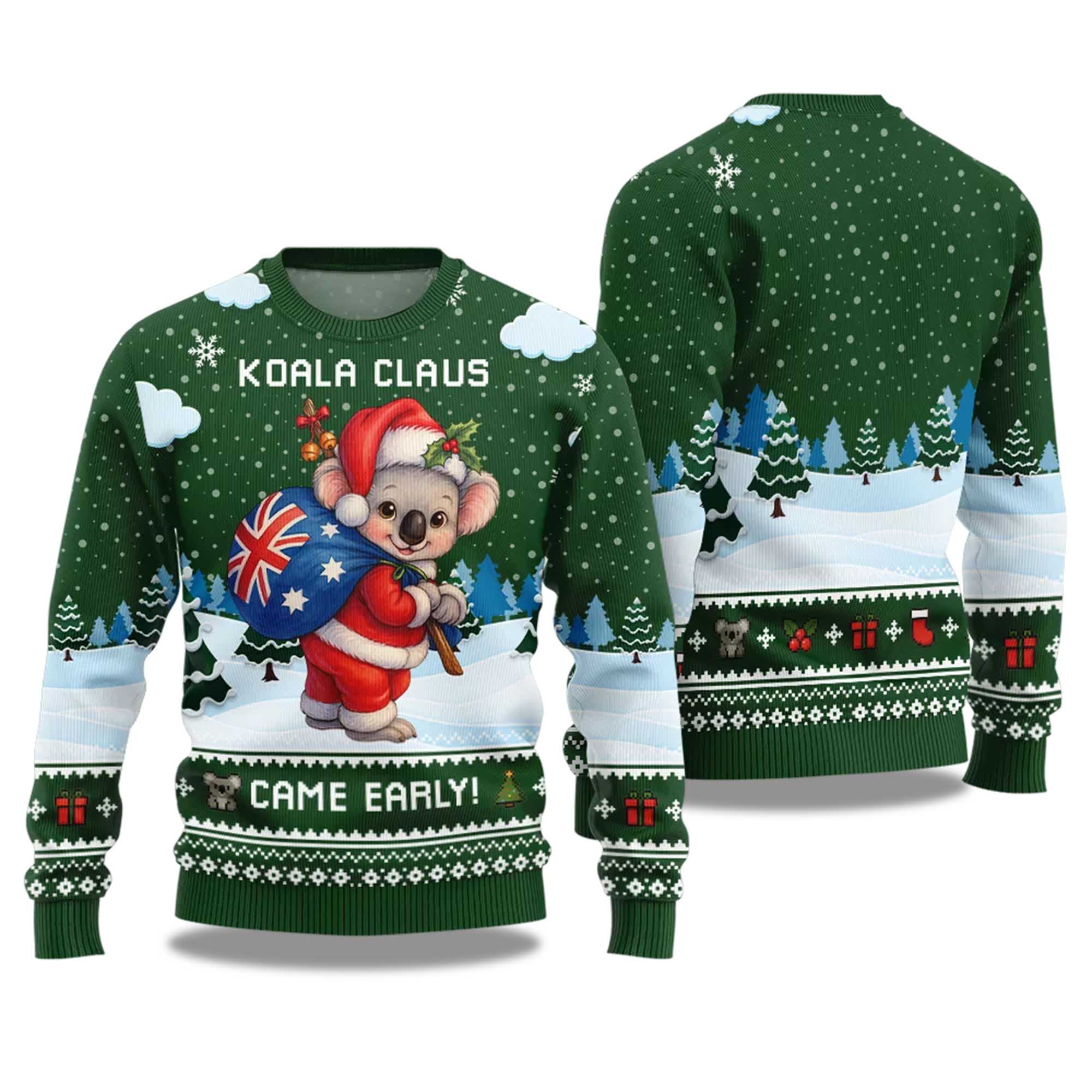2025 Koala Claus Came Early Ugly Christmas Sweater 2025 Koala Claus Came Early Ugly Christmas Sweater