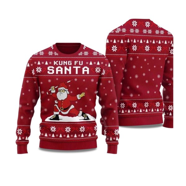2025 Kungfu Panda Santa Ugly Chritsmas Sweater 1