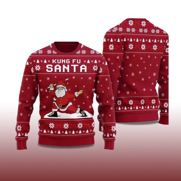 2025 Kungfu Panda Santa Ugly Chritsmas Sweater 2