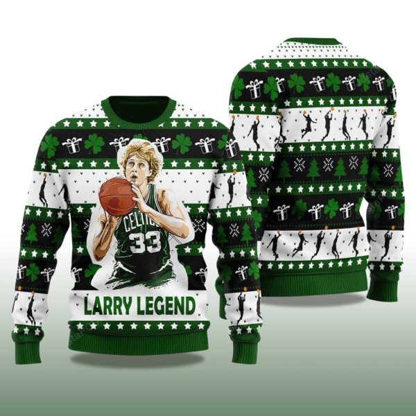 2025 Larry Bird Basketball Christmas Ugly Sweater 2
