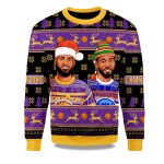 2025 Lebron James And Kawhi Leonard Basketball Christmas Ugly Sweater
