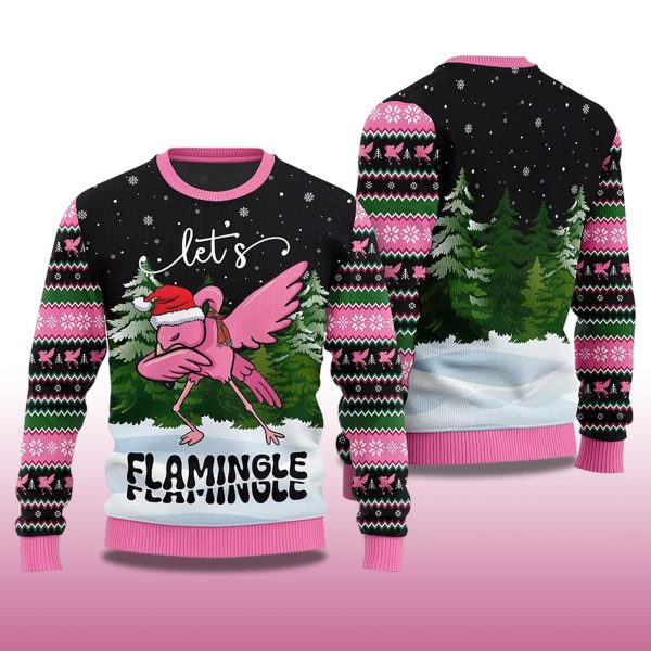 2025 Lets Flamingle Ugly Christmas Sweater 2
