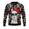 2025 Llama Christmas Light Ugly Christmas Sweater 1