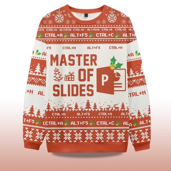 2025 Master Of Slides Powerpoint Ugly Christmas Sweater 2