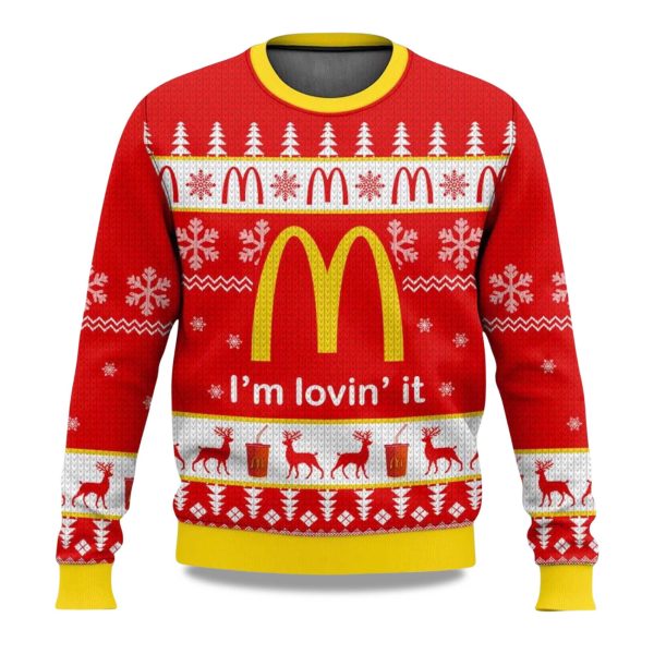 2025 McDonald's Im Lovin It Ugly Christmas Sweater 1