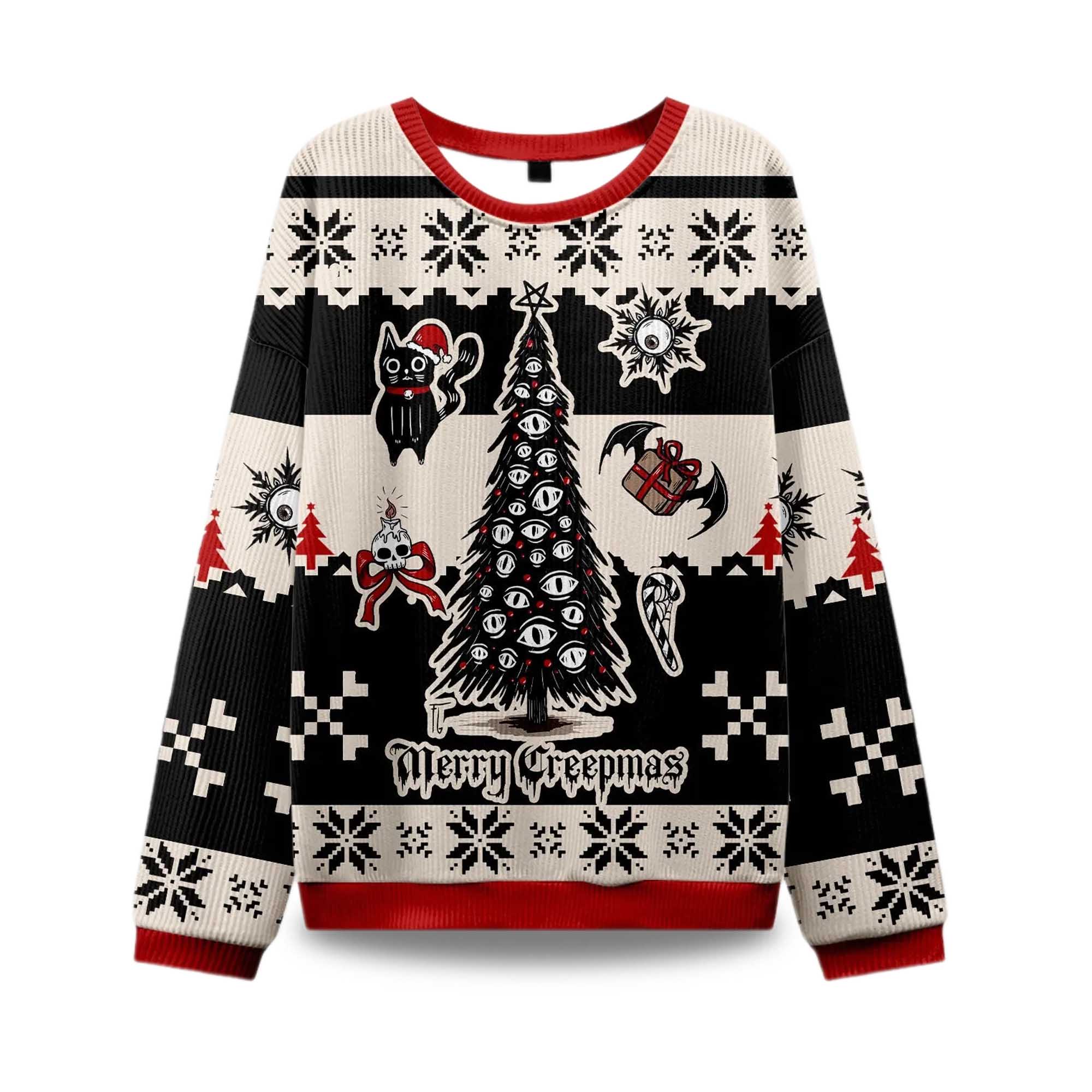 2025 Merry Creepmas Ugly Christmas Sweater 