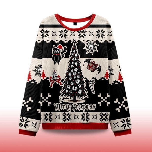2025 Merry Creepmas Ugly Christmas Sweater 2