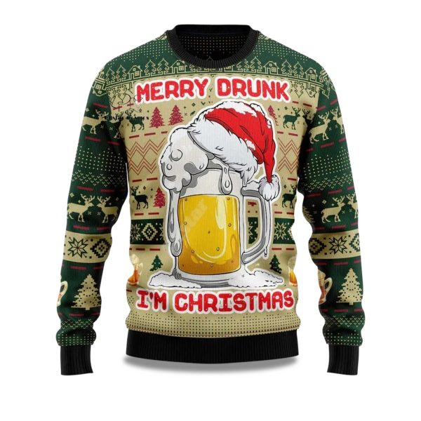 2025 Merry Drunk Im Christmas Ugly Sweater 1