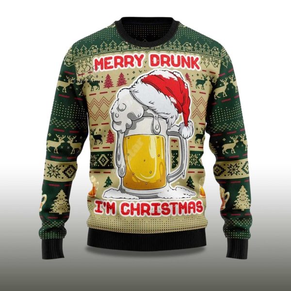 2025 Merry Drunk Im Christmas Ugly Sweater 2