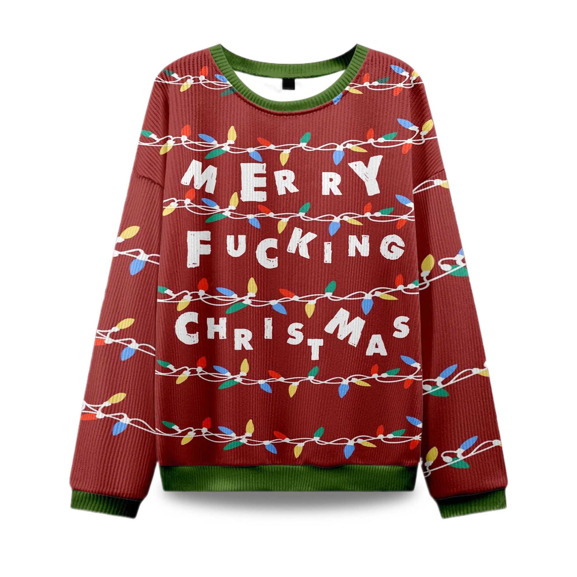 2025 Merry Fucking Christmas Ugly Christmas Sweater 