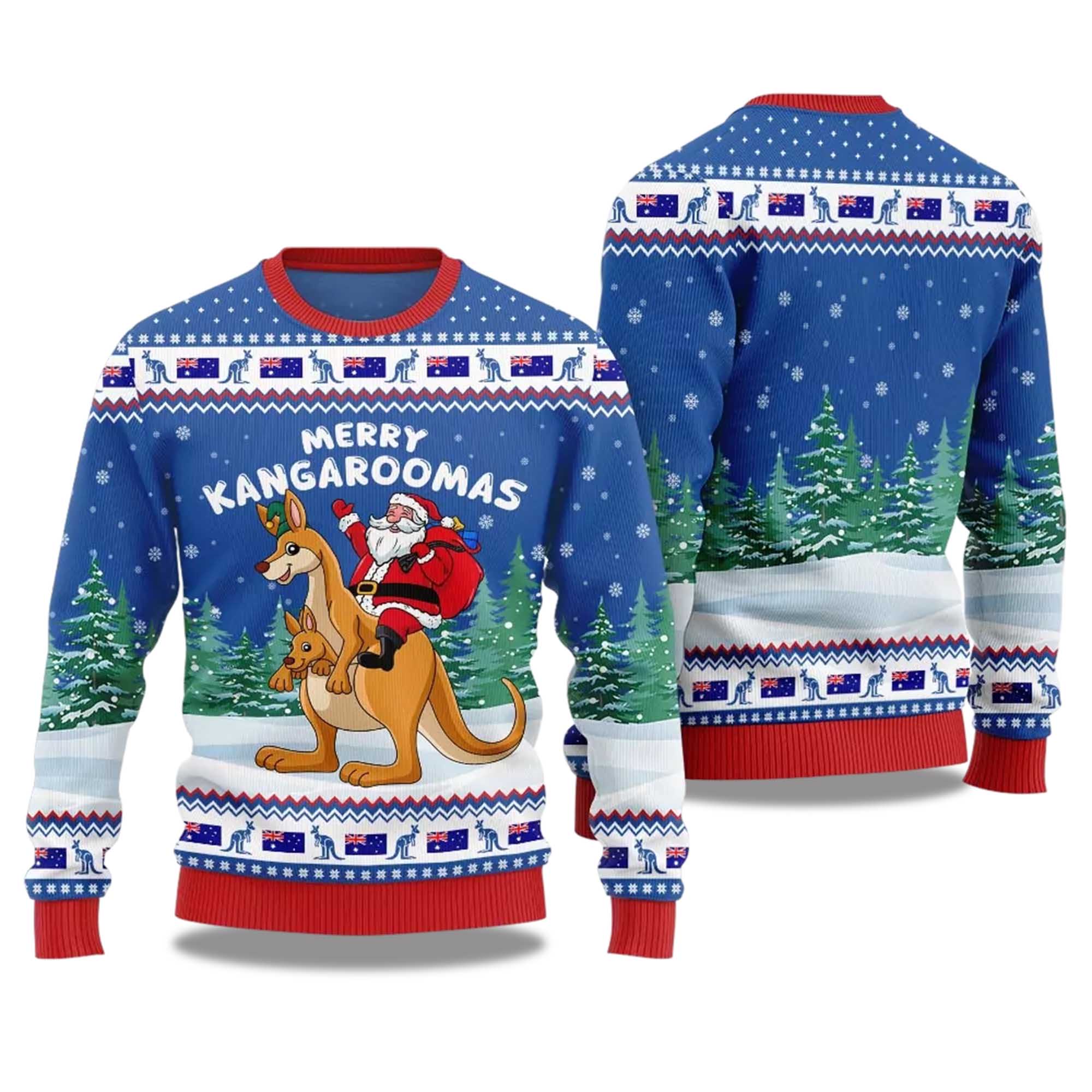 2025 Merry Kangaroomas Ugly Christmas Sweater 2025 Merry Kangaroomas Ugly Christmas Sweater