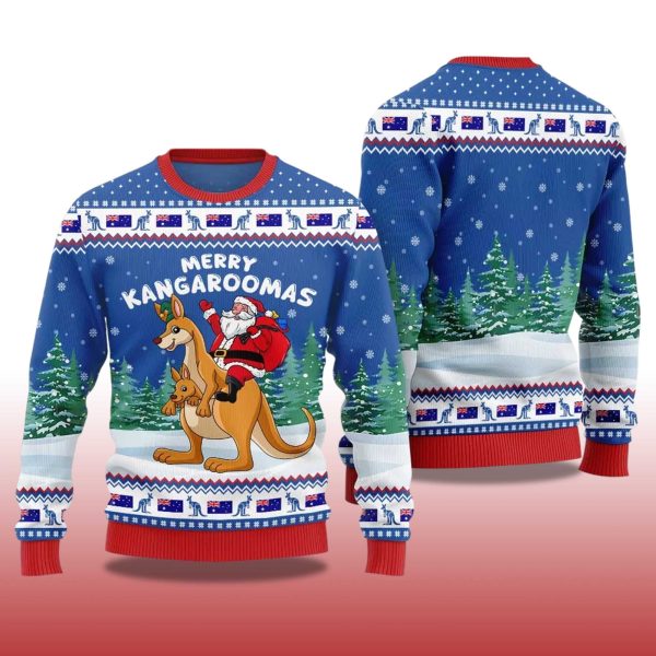 2025 Merry Kangaroomas Ugly Christmas Sweater 2