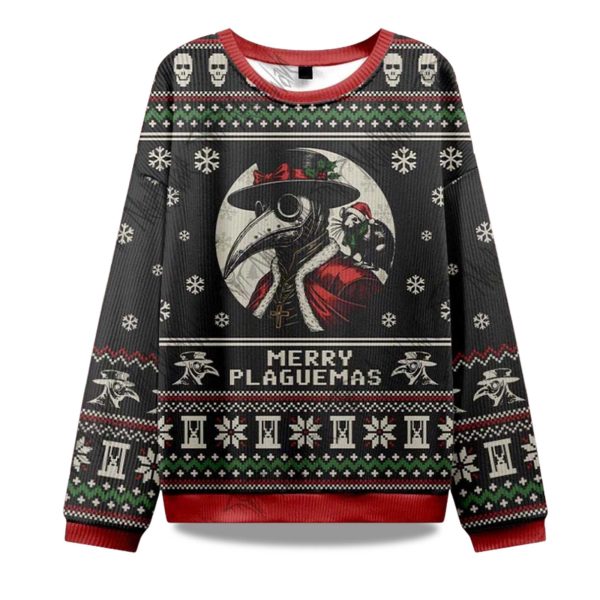 2025 Merry Plaguemas Ugly Christmas Sweater 1