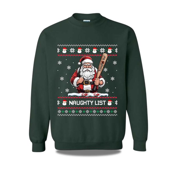 2025 Naughty List Santa Ugly Christmas Sweater 1