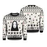2025 No Face White Ugly Christmas Sweater