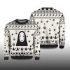 2025 No Face White Ugly Christmas Sweater