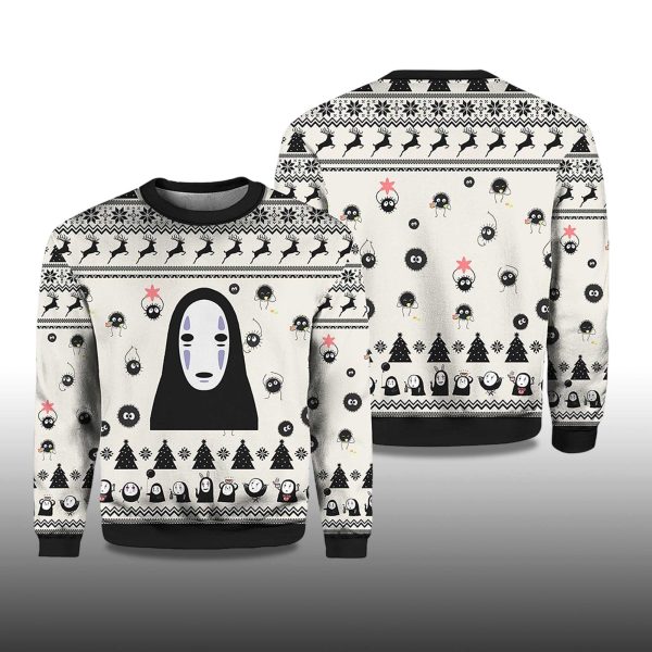 2025 No Face White Ugly Christmas Sweater