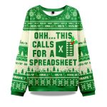 2025 Ohh This Calls For A Spreadsheet Christmas Ugly Sweater