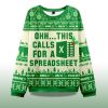 2025 Ohh This Calls For A Spreadsheet Christmas Ugly Sweater 2