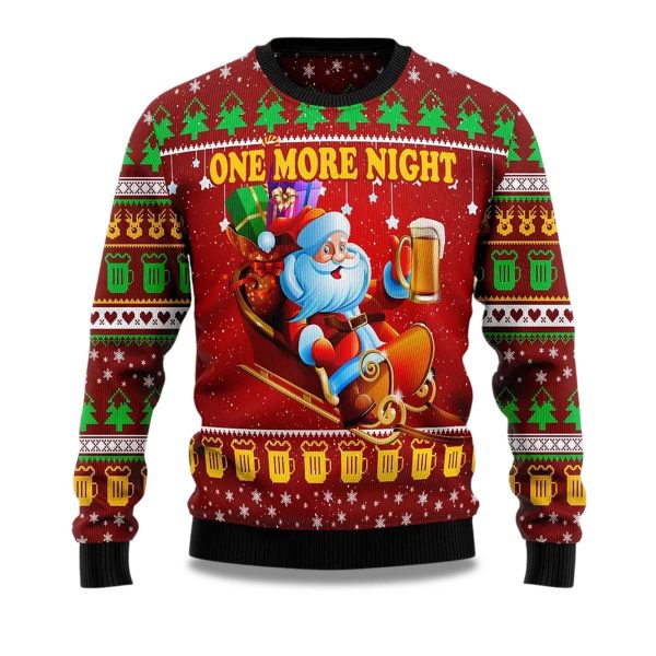 2025 One More Night Ugly Christmas Sweater 1