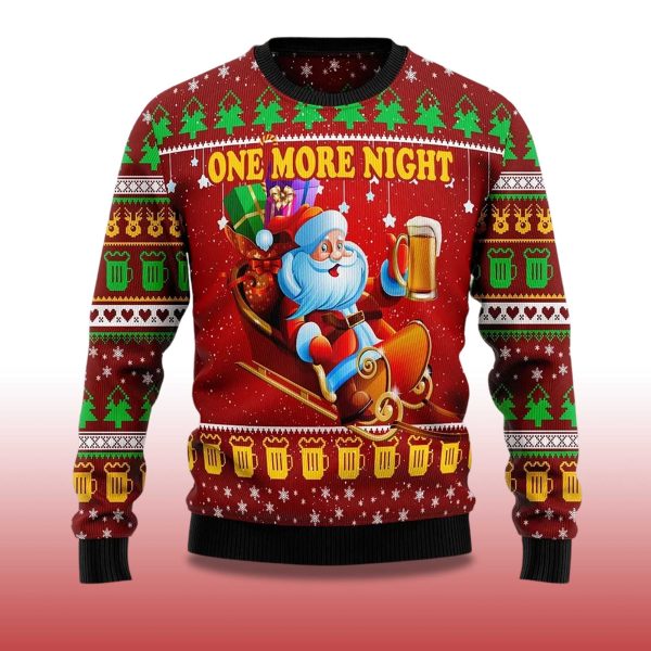 2025 One More Night Ugly Christmas Sweater 2