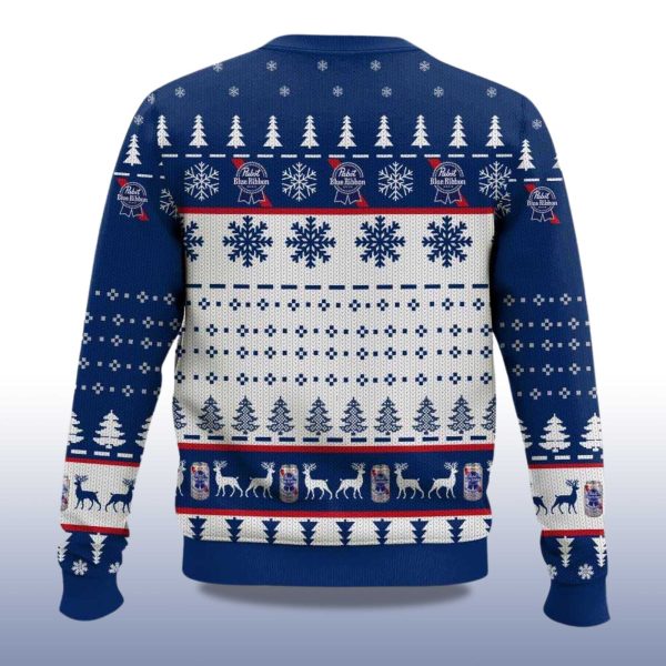 2025 Pabst Blue Ribbon Titties Christmas Ugly Sweater 2
