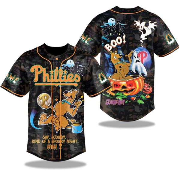 2025 Philadelphia Phillies Scooby Doo Halloween Night Jersey 1