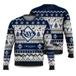 2025 Rays Reindeer Snowflake Ugly Christmas Sweater