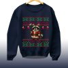 2025 Rocking Around The Tee Hockey Racoon Ugly Christmas Sweater 2