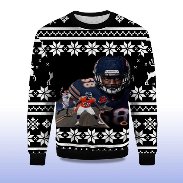 2025 Roman Smith Chicago Bears Ugly Christmas Sweater 2