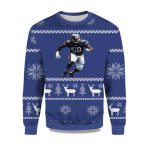 2025 Roquan Smith Chicago Bears Ugly Christmas Sweater