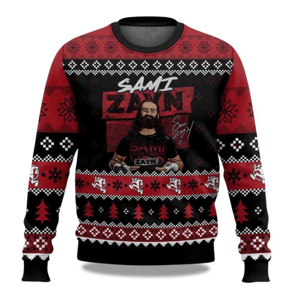 2025 Sami Zayn Christmas Ugly Sweater 1