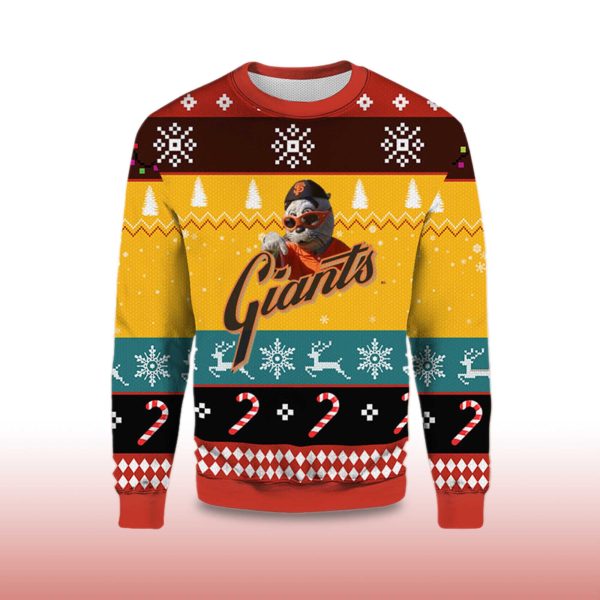 2025 San Francisco Giants Mascot Ugly Christmas Sweater