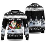 2025 Santa And Golf Mens Ugly Christmas Sweater