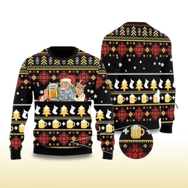 2025 Santa Beer Christmas Ugly Christmas Sweater 2