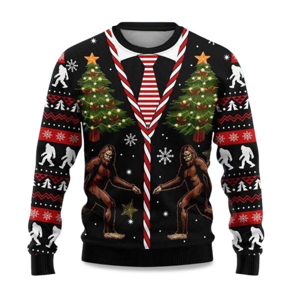 2025 Sasquatch Bigfoot Christmas Vest Ugly Sweater 1