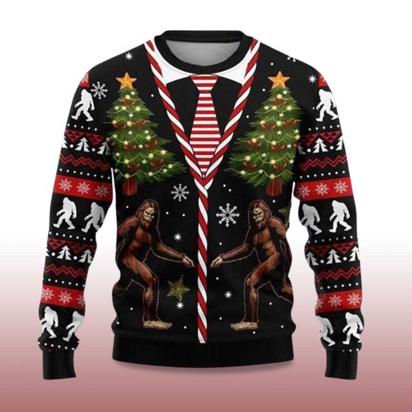 2025 Sasquatch Bigfoot Christmas Vest Ugly Sweater 2