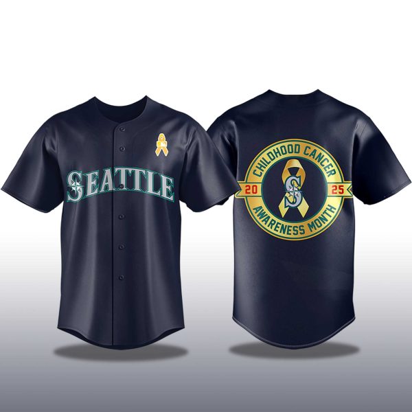 2025 Seattle Mariners Child Hood Cancer awareness Jersey 2