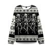 2025 Skeleton Dance Ugly Christmas Sweater 1