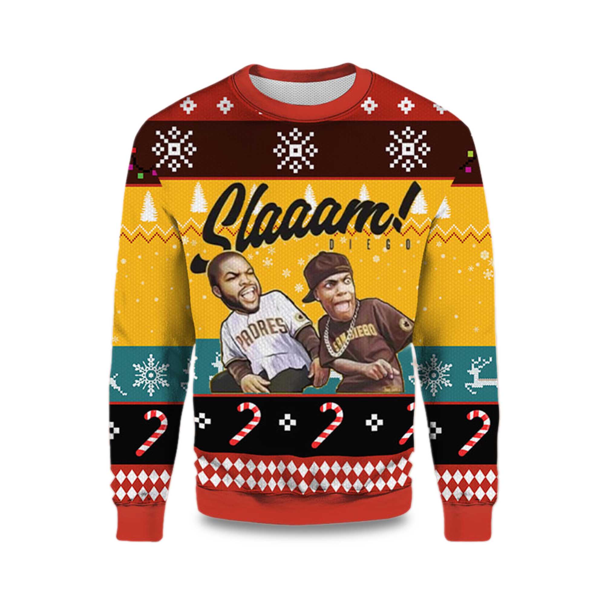 2025 Slaaam Diego Padres Ugly Christmas Sweater 2025 Slaaam Diego Padres Ugly Christmas Sweater