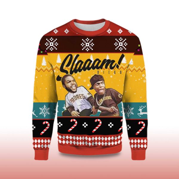 2025 Slaaam Diego Padres Ugly Christmas Sweater