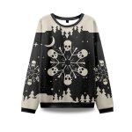 2025 Snowflake Skull Ugly Christmas Sweater