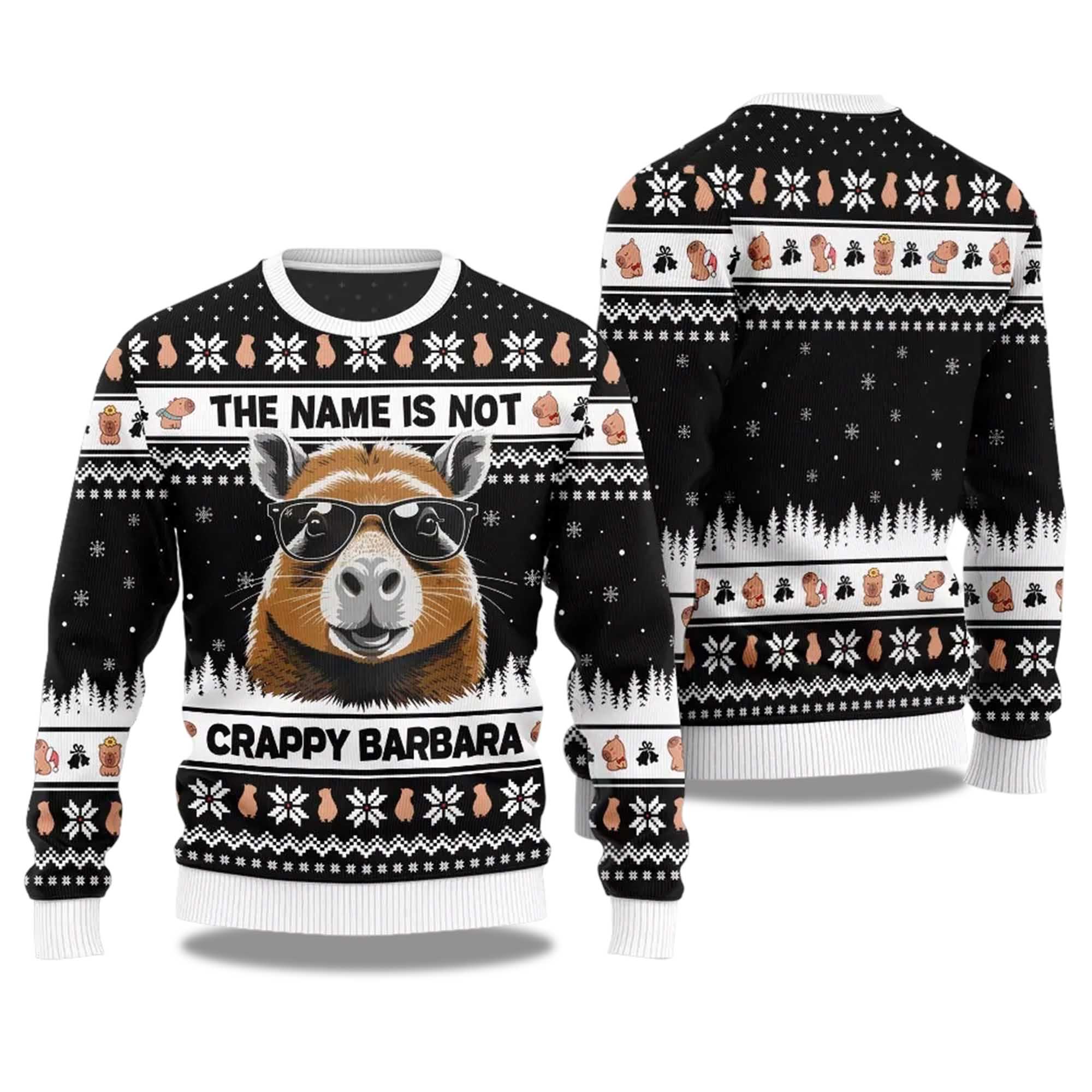 2025 The Name Is Not Capybara Ugly Christmas Sweater 2025 The Name Is Not Capybara Ugly Christmas Sweater